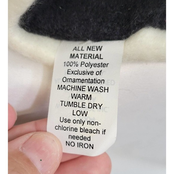 Woof & Poof Black and White Tuxedo Cat Fleece Baby/Toddler Winter Hat Cap NWT - Picture 8 of 8